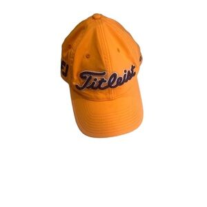 Titleist X Footjoy Orange Baseball Hat Cap Titleist Logo Men's